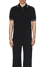 WAO Everyday Luxe Polo in Black, view 3, click to view large image.