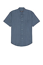 WAO Short Sleeve Slub Shirt in Indigo, view 1, click to view large image.