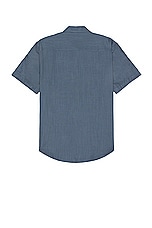 WAO Short Sleeve Slub Shirt in Indigo, view 2, click to view large image.
