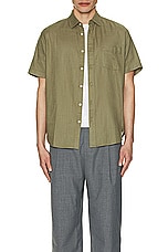 WAO Short Sleeve Slub Shirt in Sage, view 3, click to view large image.