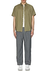 WAO Short Sleeve Slub Shirt in Sage, view 4, click to view large image.