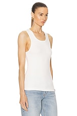 WAO The Fitted Tank in White, view 2, click to view large image.