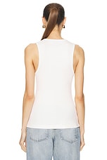 WAO The Fitted Tank in White, view 3, click to view large image.