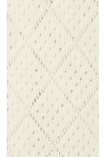 WAO Open Knit Camp Shirt in Cream, view 3, click to view large image.
