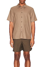 WAO The Short Sleeve Shirt in Olive, view 3, click to view large image.