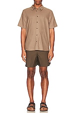 WAO The Short Sleeve Shirt in Olive, view 4, click to view large image.
