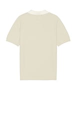 WAO Contrast Collar Polo in Beige, view 2, click to view large image.