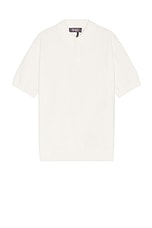 WAO Textured Polo in Ivory, view 1, click to view large image.