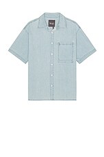 WAO Short Sleeve Denim Shirt in Light Blue, view 1, click to view large image.
