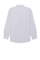 WAO Relaxed Oxford Shirt in Light Grey, view 2, click to view large image.