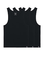 WAO The Relaxed Tank 3 Pack in black, view 1, click to view large image.