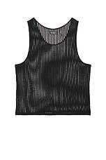 WAO Crochet Tank Top in Black, view 1, click to view large image.