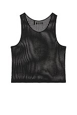 WAO Crochet Tank Top in Black, view 2, click to view large image.