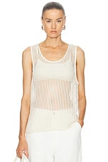 WAO Crochet Tank Top in Ivory, view 1, click to view large image.