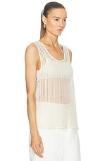 WAO Crochet Tank Top in Ivory, view 2, click to view large image.