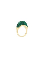 Wyld Box Luna Malechite Ring in 18k Yellow Gold & Malachite, view 2, click to view large image.