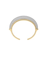 Wyld Box Luna Pave Cuff Bracelet in 18k Yellow Gold & Pave Diamonds, view 2, click to view large image.