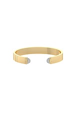 Wyld Box Doppia Luna Slim Cuff in 18k Yellow Gold & Pave Diamonds, view 1, click to view large image.