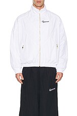 Willy Chavarria Bad Boy Track Jacket in White, view 4, click to view large image.