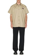 Willy Chavarria Pachuco Work Shirt in Khaki, view 5, click to view large image.