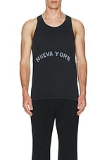 Willy Chavarria Graphic Tank in Black, view 3, click to view large image.