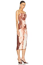 Wiederhoeft Lady Of The Drapes Spaghetti Strap Dress in Blush, view 2, click to view large image.