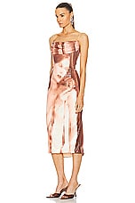Wiederhoeft Lady Of The Drapes Spaghetti Strap Dress in Blush, view 3, click to view large image.