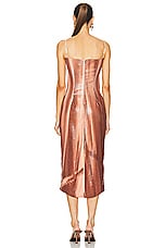 Wiederhoeft Lady Of The Drapes Spaghetti Strap Dress in Blush, view 4, click to view large image.