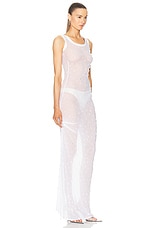 Wiederhoeft Embroidered Long Tank Dress in White, view 2, click to view large image.
