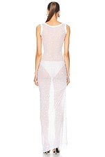 Wiederhoeft Embroidered Long Tank Dress in White, view 4, click to view large image.