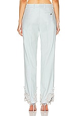 Wiederhoeft Embroidered Pearl &amp; Crystal Trouser in Light Blue, view 3, click to view large image.
