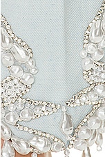 Wiederhoeft Embroidered Pearl &amp; Crystal Trouser in Light Blue, view 5, click to view large image.