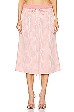 Wiederhoeft A-line Boxing Skirt in Blush, view 1, click to view large image.