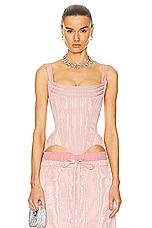 Wiederhoeft Wasp Corset Top in Blush, view 1, click to view large image.