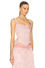 Wiederhoeft Wasp Corset Top in Blush, view 2, click to view large image.