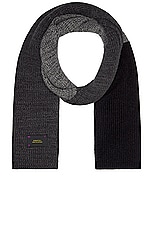 Waste Yarn Project Mimi Scarf in Black & Grey Tonal, view 1, click to view large image.
