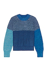 Waste Yarn Project Laerke Sweater in Blue, view 1, click to view large image.