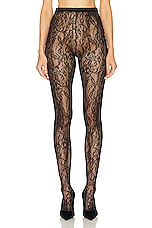 WARDROBE.NYC Lace Tights in Black, view 1, click to view large image.