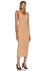 WARDROBE.NYC for FWRD Sport Midi Dress in Khaki & Black, view 1, click to view large image.