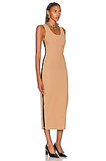 WARDROBE.NYC for FWRD Sport Midi Dress in Khaki & Black, view 3, click to view large image.