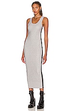 WARDROBE.NYC for FWRD Sport Midi Dress in Grey Marl & Black, view 1, click to view large image.