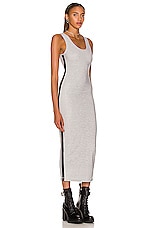 WARDROBE.NYC for FWRD Sport Midi Dress in Grey Marl & Black, view 3, click to view large image.