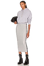 WARDROBE.NYC for FWRD Sport Midi Dress in Grey Marl & Black, view 5, click to view large image.