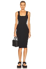 WARDROBE.NYC Knit Midi Dress in Black, view 1, click to view large image.