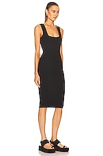 WARDROBE.NYC Knit Midi Dress in Black, view 2, click to view large image.