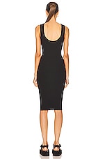 WARDROBE.NYC Knit Midi Dress in Black, view 3, click to view large image.