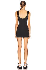 WARDROBE.NYC Knit Mini Dress in Black, view 3, click to view large image.