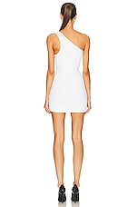 WARDROBE.NYC x Hailey Bieber Hb Mini Dress in Off White, view 4, click to view large image.