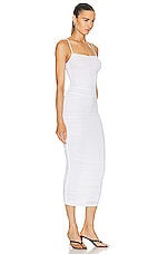 WARDROBE.NYC Ruched Slip Dress in White, view 2, click to view large image.