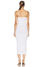 WARDROBE.NYC Ruched Slip Dress in White, view 3, click to view large image.